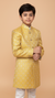 Elegant K Judhpuri Suit in yellow for boys, perfect kids achkan for wedding celebrations