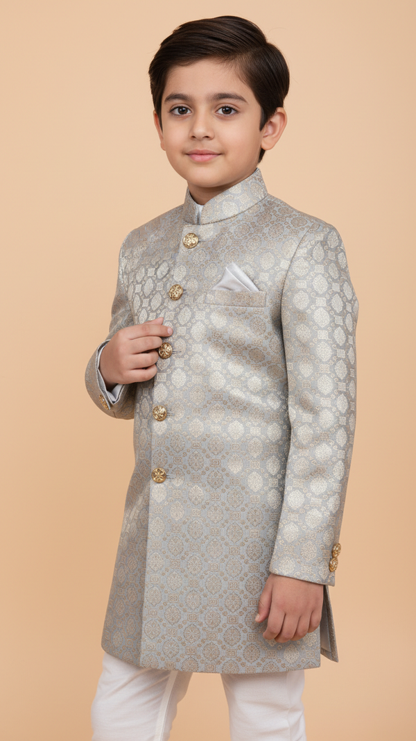 Stylish K Judhpuri Suit-999 for kids, perfect kids achkan for wedding with elegant design and details