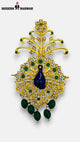 Singh KILNGI-3101-32 Royal Peacock Brooch for Weddings