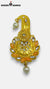 M Hand Use Yellow Metal Pendant with Intricate Design KILNGI-3101-39