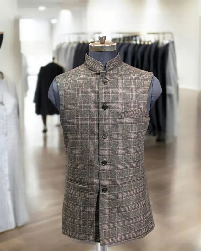 MARUVESH TWEED KOTI - 4 / 42 - M Nahru Jacket