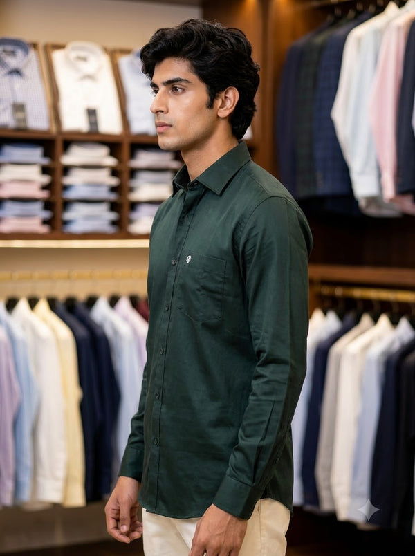 SINGH Men's Plain Shirt -15-101-7 Premium Royal Elegance