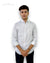 SINGH men's printed formal shirt with small floral pattern worn by male model