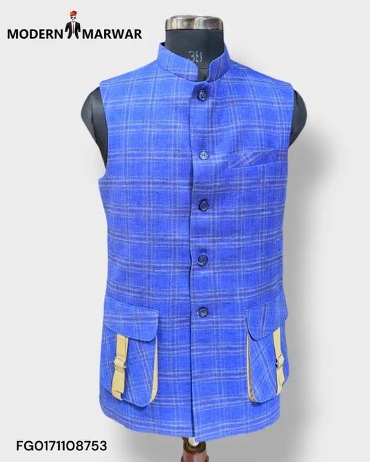 MEN’S SIMPLE KOTI CHEX-174-01 - M Nahru Jacket