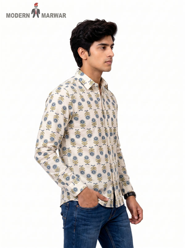 Singh Mens Sanganeri Floral-15-107-7