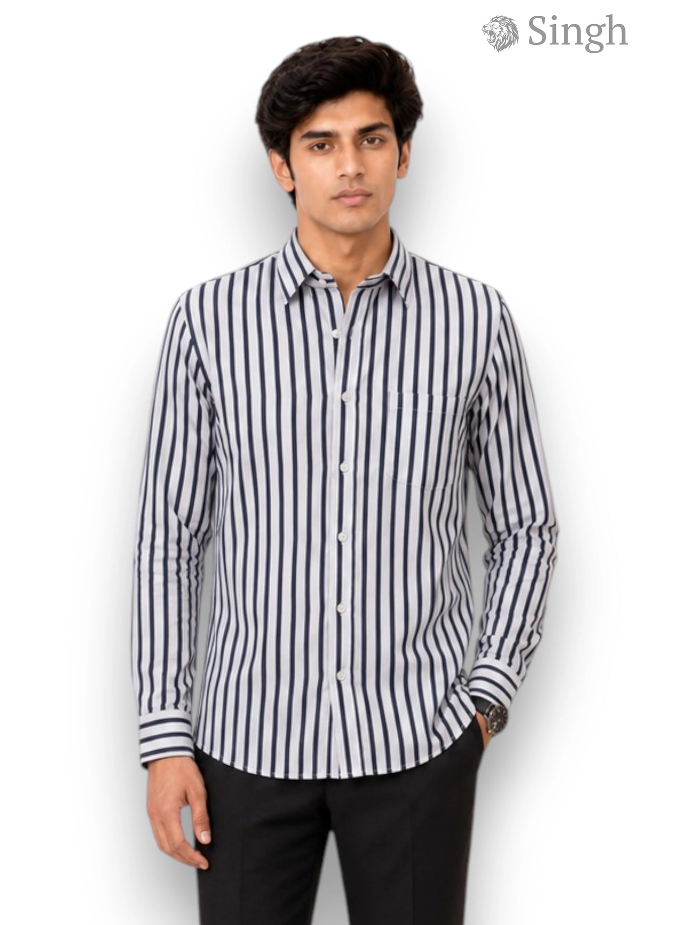 SINGH Vertical Striped Shirt – 15-114-1