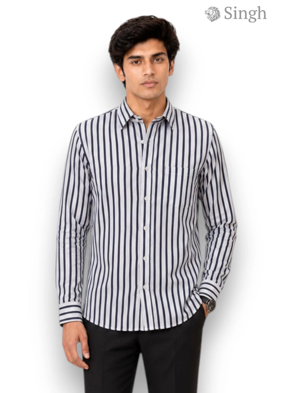 SINGH Vertical Striped Shirt – 15-114-1