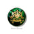 Bhati logo button decorative in green and gold, perfect for enhancing garments or crafts