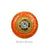 Designer button for traditional wear with intricate gold detailing and a central stone in orange color