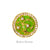 Elegant green luxury clothing button wholesale with intricate gold detailing and sparkling gems