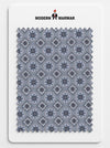 MARUVESH men's ethnic printed fabric swatch featuring intricate blue and gray patterns