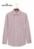 SINGH men's striped casual shirt in pink and white vertical stripes with full sleeves and button-down collar