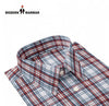 Modern Marwar premium check shirts for men in red and blue checks with stylish collar design