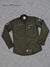Rajputana men's shirt in olive green with patch details and button-up front from Modern Marwar