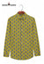 Sanganeri printed shirt in vibrant yellow with colorful patterns from Modern Marwar
