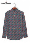 Modern Marwar Sanganeri shirts for men featuring a blue floral print design