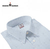 Modern Marwar striped formal shirt for men in light blue and white with a crisp collar