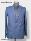 Modern Marwar premium gun pocket blazer in blue with stylish design and functional pockets