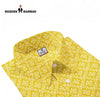 Modern Marwar premium men's shirts in vibrant yellow floral design with a classic collar
