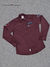 Rajputana men's shirt in maroon with patch details and button-down design from Modern Marwar