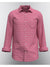 Sanganeri men's shirt in vibrant pink with intricate traditional patterns and long sleeves