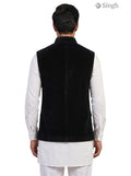 Mens Koti in black velvet back view with Simple KOTI CT (MENS)-2003-5