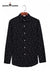 Modern Marwar black printed men's shirt with long sleeves and button-down front