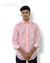 Modern Marwar Striped Casual Shirt for Men in Pink and White with Classic Fit