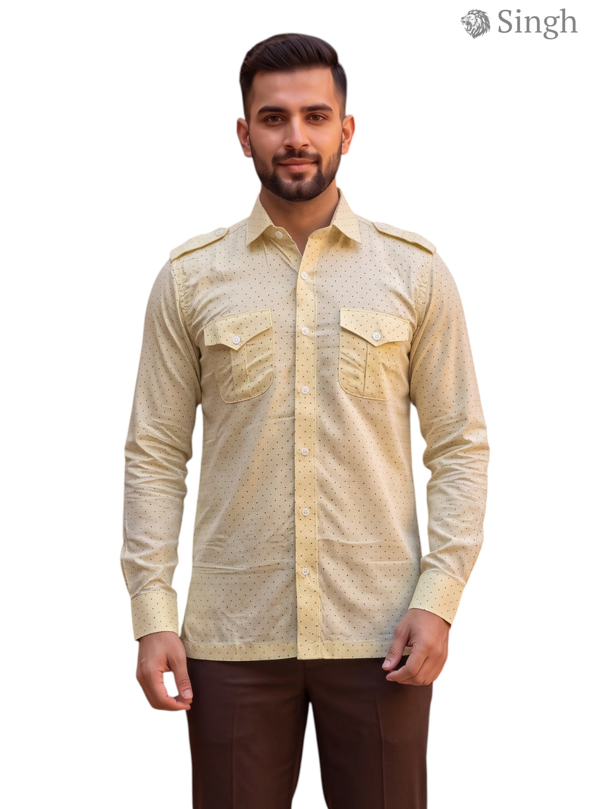 SINGH પ્રીમિયમ પુરુષોના શર્ટ્સ (MENS) 2P-1503-1 - રીગલ સ્ટાઇલ