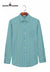 Modern Marwar men's checked shirt in blue and green with long sleeves on wooden hanger