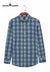 Modern Marwar men's checked shirts blue and green plaid button-down shirt on hanger