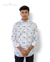 Stylish men's floral print shirt by Modern Marwar with a lightweight fabric and long sleeves