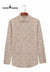 SINGH beige men's formal shirt beige with subtle pattern and classic collar on hanger
