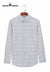 SINGH men's printed formal shirt in light gray with intricate white floral patterns and full sleeves