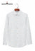 SINGH men's printed formal shirt in light color with subtle pattern and full sleeves on hanger