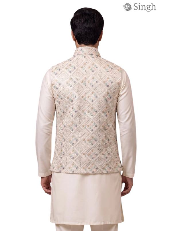 Traditional beige Singh SIMPLE KOTI-20-102-1-40 with intricate pattern for Royal Weddings