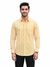 SINGH yellow striped men's shirt front view on model