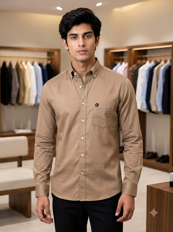 SINGH Men's Plain Shirt -15-101-7 Premium Royal Elegance