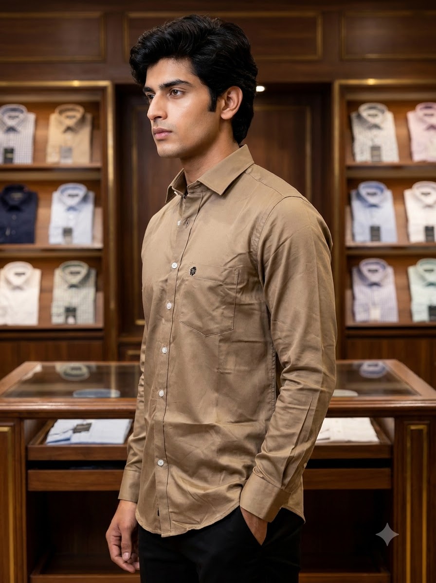 SINGH Men's Plain Shirt -15-101-7 Premium Royal Elegance