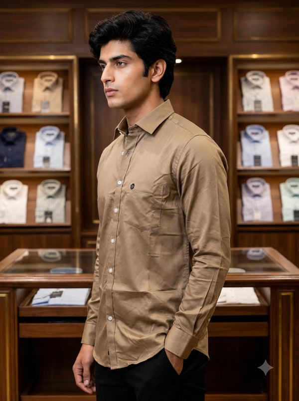 SINGH Men's Plain Shirt -15-101-7 Premium Royal Elegance