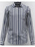 Modern Marwar Striped Men's Shirt in Navy and White with Button Front and Chest Pocket
