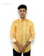 Striped men's shirt in orange and white with a button-up style from Modern Marwar