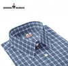 Modern Marwar Tommy checkered shirt in blue and red plaid pattern with spread collar