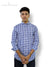 Modern Marwar Tommy checkered shirt in blue and white with button-down collar for casual style