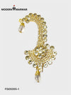 Modern Marwar traditional Indian ear cuff adorned with sparkling crystals and elegant design