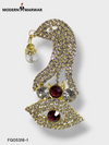Stylish traditional men's jewelry featuring intricate design with gemstones and gold accents
