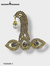 Modern Marwar traditional men's jewelry brooch with intricate design and sparkling embellishments