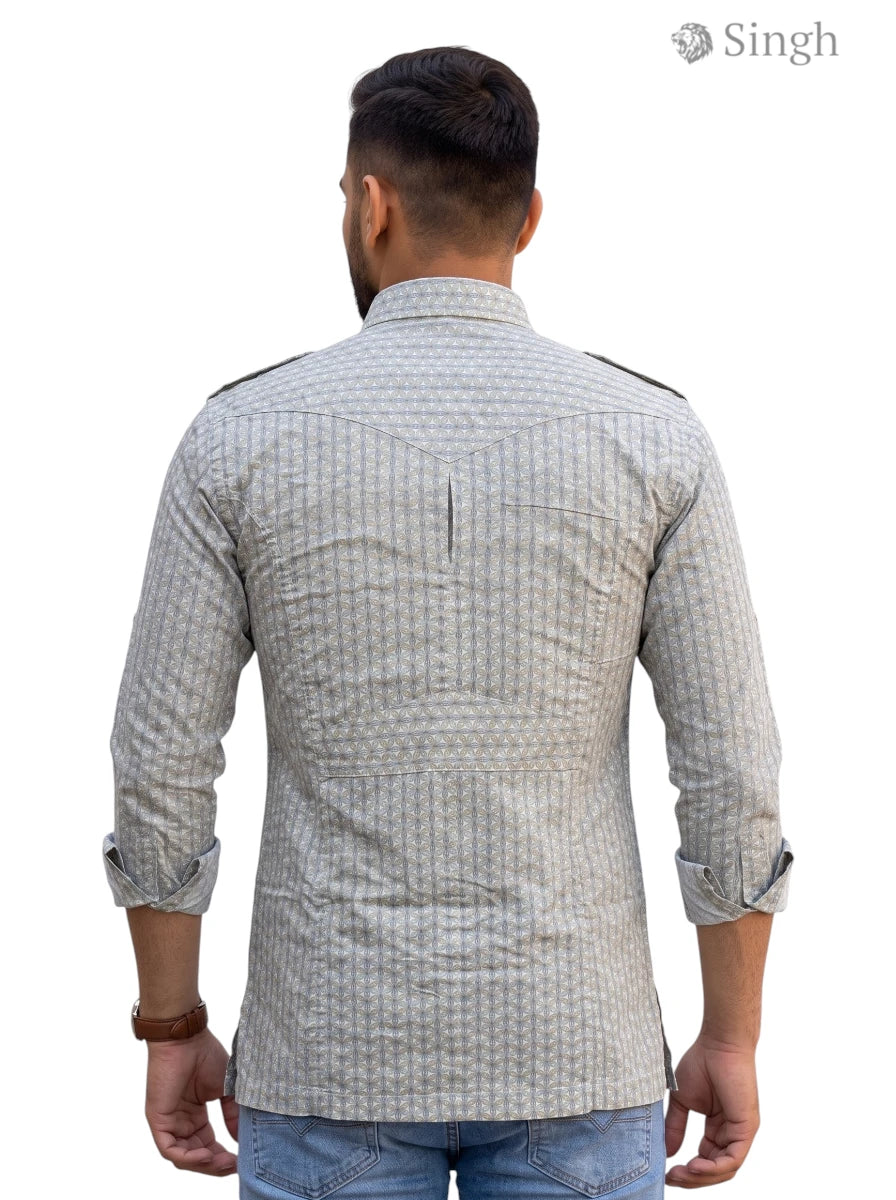 Singh Hunting Shirts-1308-367: Regal Ethnic Style