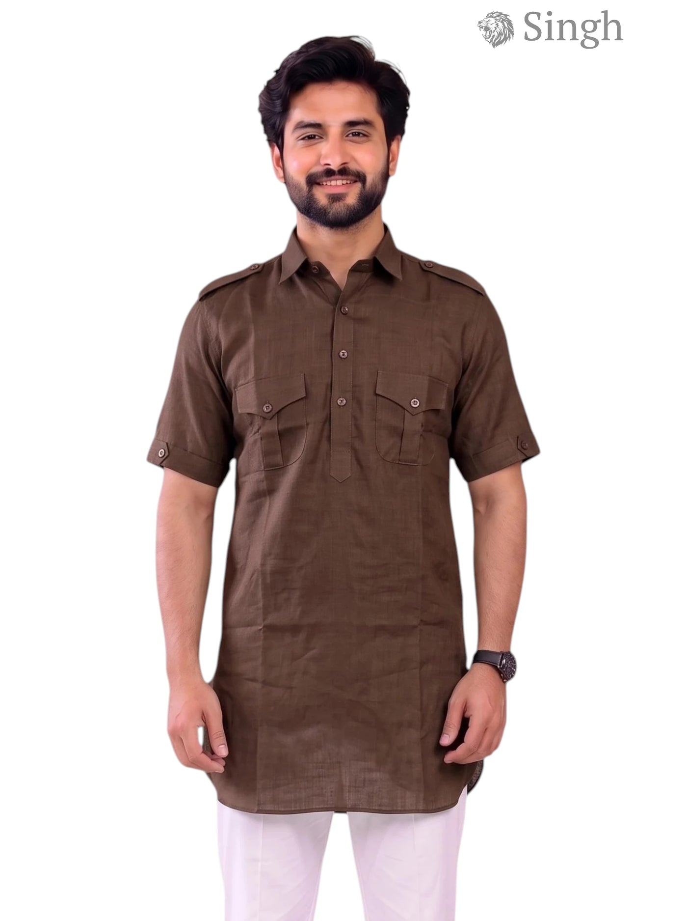 Singh JK HALF-10-101-3 Men's Kurta for Royal Occasions