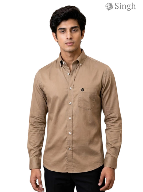 SINGH Men's Plain Shirt -15-101-7 Premium Royal Elegance
